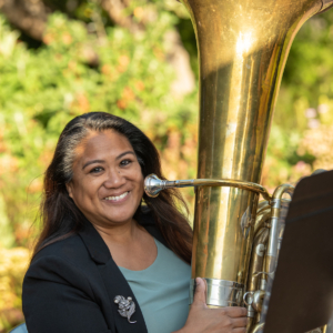 Faith Valdez, South Coast Brass in Sherman Gardens. 43rd Festival, photo credit: Jeanine Hill Photography, 2023