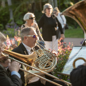South Coast Brass in Sherman Gardens. 43rd Festival, photo credit: Jeanine Hill Photography, 2023