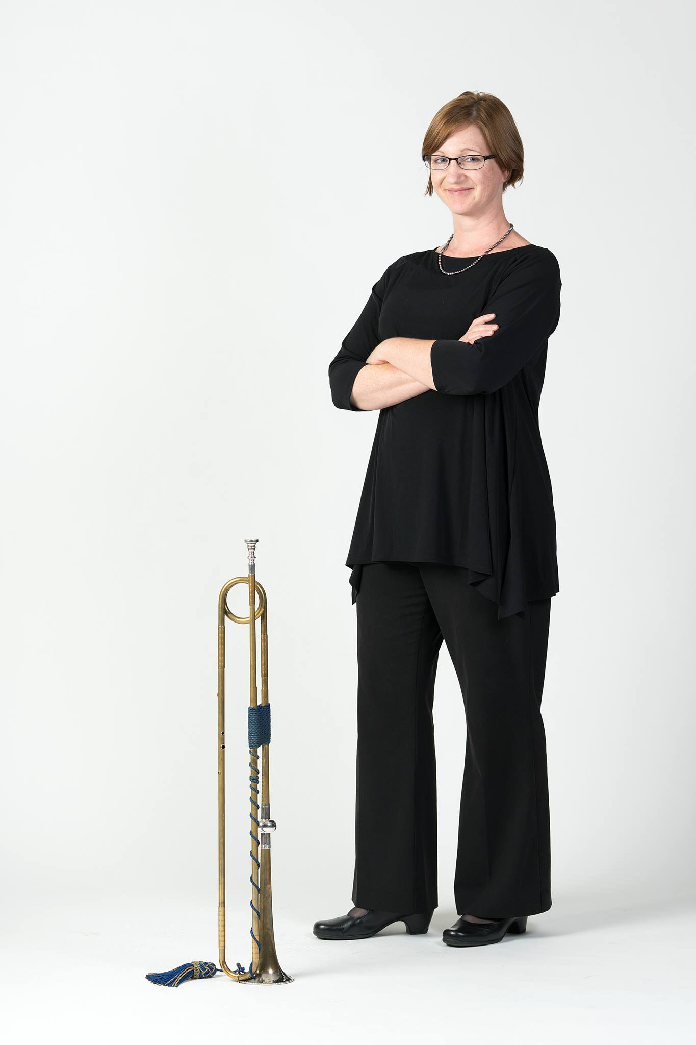Kathryn Adduci with baroque trumpet - photo Gary Payne