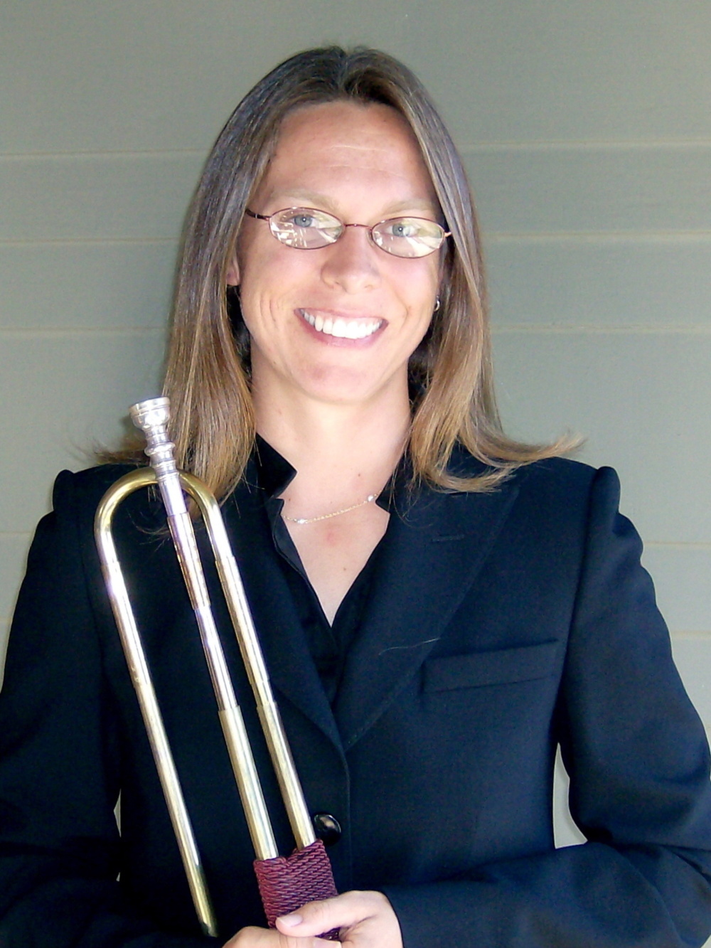 Melissa Rodgers Woodrow trumpet, headshot. Photo Gary Payne