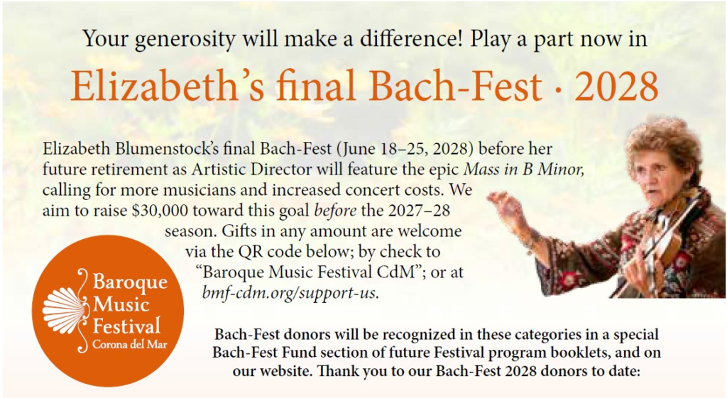 Bach-Fest Appeal Graphic