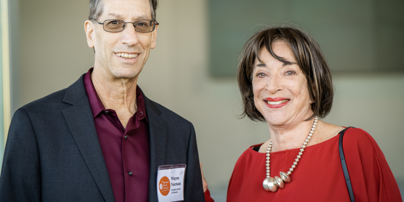 Wayne & Virginia – photo Jeanine Hill Board President Wayne Norman and Board Member Virginia Cassara. Photo: Jeanine Hill Photography